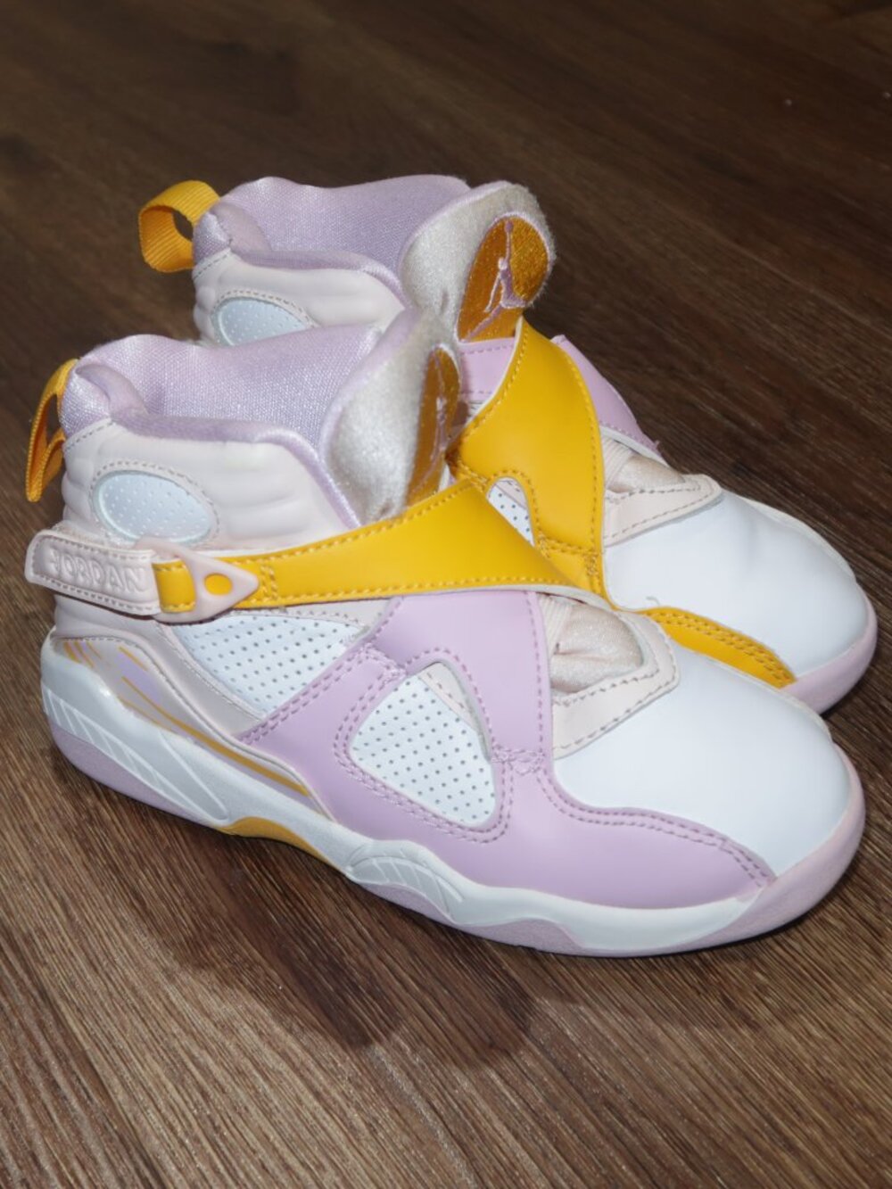 Air Jordan 8 Retro GS Light Arctic Pink High Top Sneakers Girls Shoes sz 11C 11
